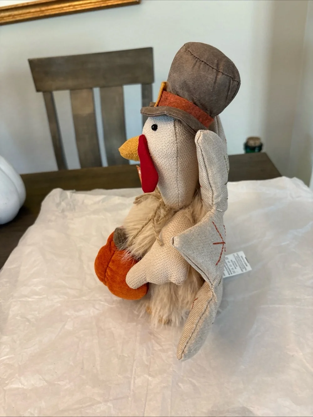 Martha Stewart Thanksgiving Turkey WITH PUMPKIN 11.5 x 11 inches NWT